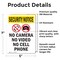 Signmission No Camera No Video With Symbol OSHA Security Notice Sign, Vinyl Decal, 5in W x 7in L, 2PK OS-2PACK-SN-D-57-V-11720 - alternate 3